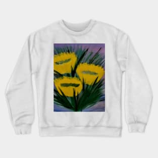 abstract yellow wildflower Crewneck Sweatshirt